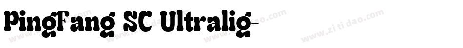 PingFang SC Ultralig字体转换
